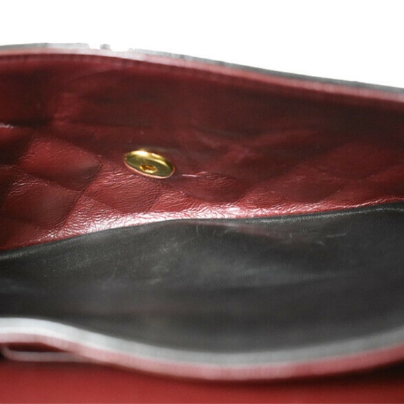 CHANEL Double Flap Medium Shoulder Bag Leather Black Gold Hardware - Picture 3 of 12